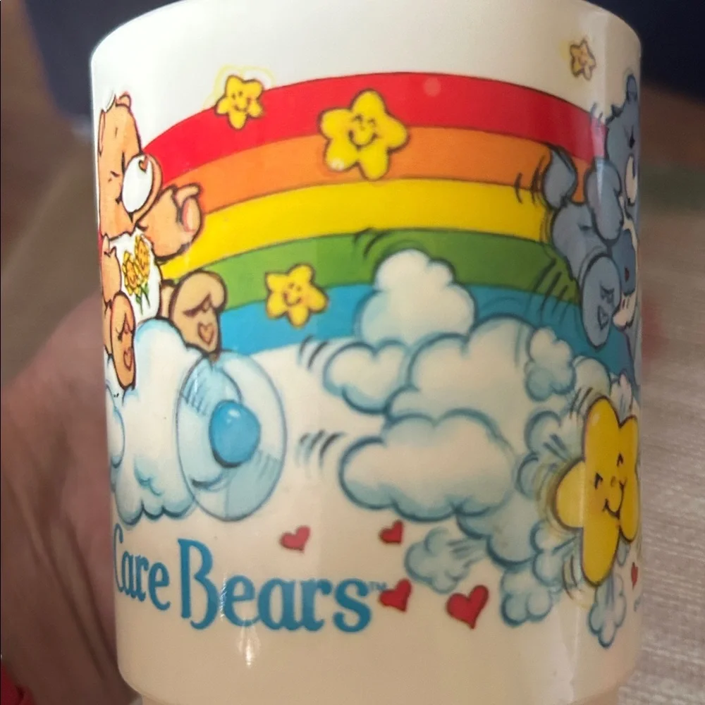 Vintage 1980s Care Bears Plastic Coffee,Tea Mug Cup By Deka